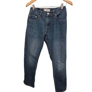 Levis 505 Husky Blue Denim Jeans Adjustable Waist Kids Size 12  32x27